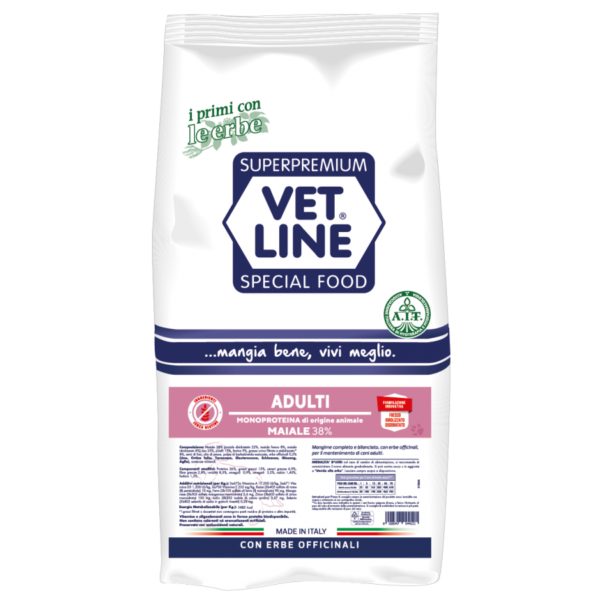 Vet Line Adulti - Maiale - 12,5 Kg