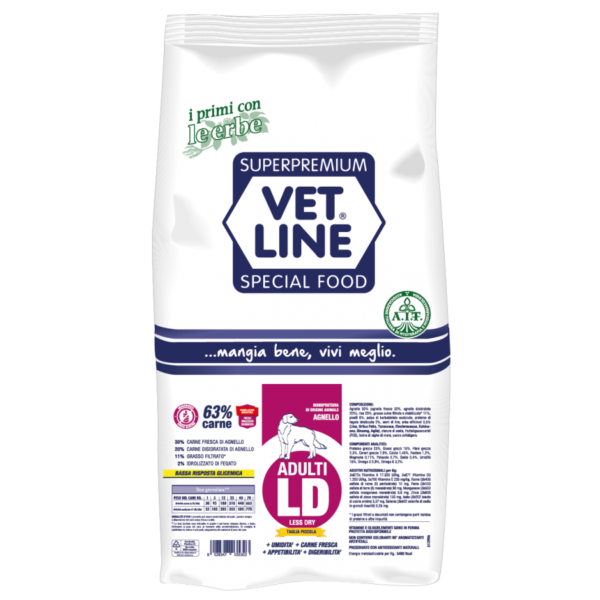 Vet Line Ld Adulti Taglia Piccola - Agnello - 3 Kg