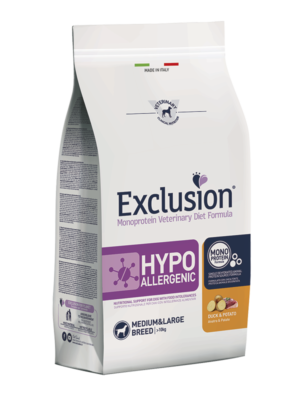 Exclusion Hypoallergenic Medium/Large Breed - Anatra e Patate - 2 Kg