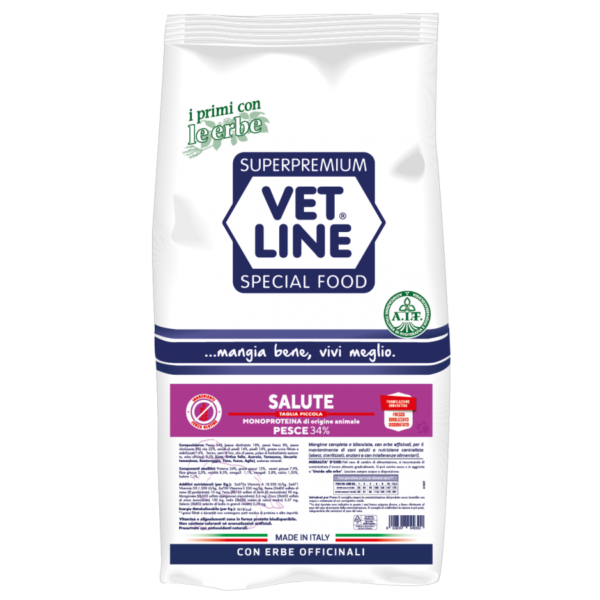 Vet Line Salute Taglia Piccola - Pesce - 3 Kg