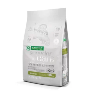 Nature's Protection - Superior Care - WHITE DOGS JUNIOR Small & Mini GRAIN FREE con PESCE BIANCO 1,5 Kg