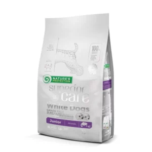 Nature's Protection - Superior Care - WHITE DOGS JUNIOR All Breeds GRAIN FREE al SALMONE 1,5 Kg